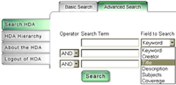 HDA Advanced Search