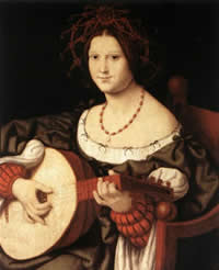 Woman with Lute