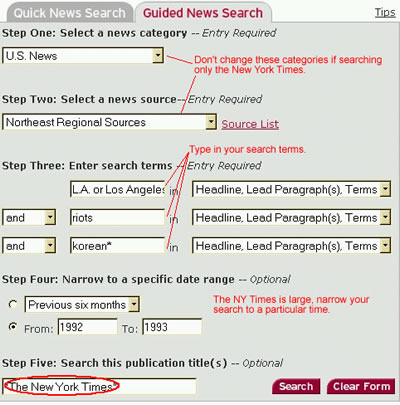 New York Times Advanced Search