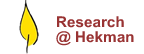 Research at Hekman Logo Red Text