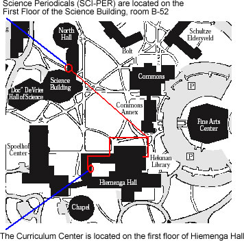 Curriculum Center and Science Periodicals Map