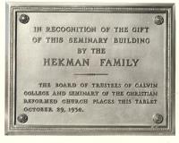 Hekman Plaque